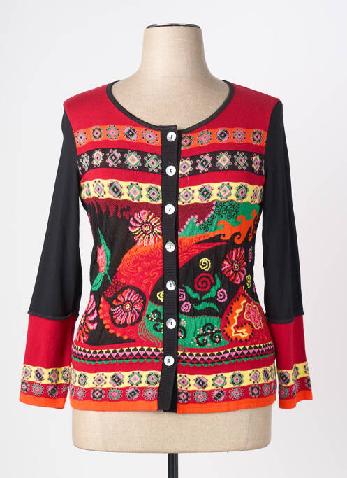 Gilet manches longues stretch rouge OLIVIER PHILIPS femme