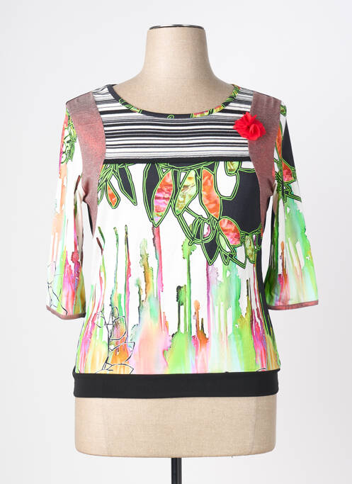T-shirt imprimé fantaisie manches courtes noir OLIVIER PHILIPS femme