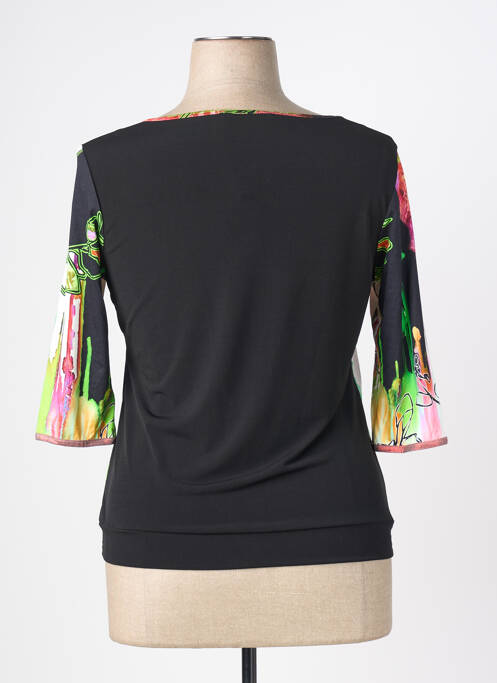 T-shirt imprimé fantaisie manches courtes noir OLIVIER PHILIPS femme
