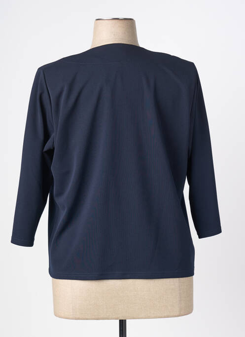 Veste casual coupe droite bleu GEVANA femme
