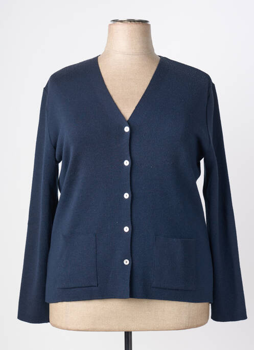 Gilet manches longues coupe cintrée bleu CHASSAGNARD femme