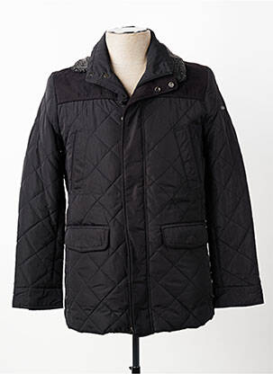 Blouson fermeture zippée sous rabat pressionné noir DELAHAYE homme