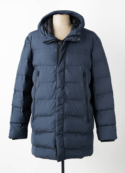 Doudoune manches longues a capuche bleu DELAHAYE homme