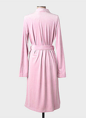 Robe de chambre col v rose CHERIE LINE femme