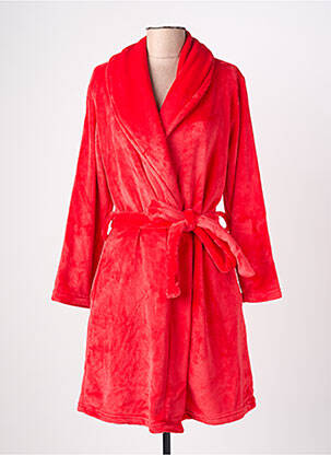 Robe de chambre col cache-coeur rouge ROSE POMME femme