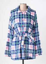 Robe de chambre col chemisier bleu BARANDI femme