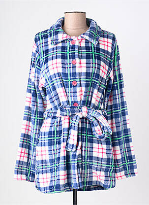 Robe de chambre col chemisier bleu BARANDI femme