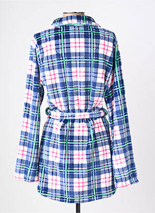 Robe de chambre col chemisier bleu BARANDI femme
