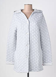 Robe de chambre col v gris VANIA femme