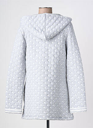 Robe de chambre col v gris VANIA femme