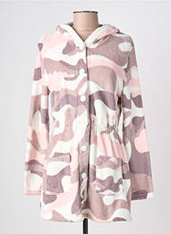 Robe de chambre col v beige BISBIGLI femme