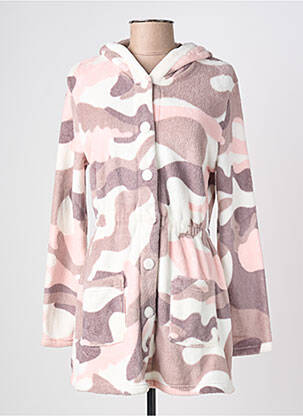 Robe de chambre col v beige BISBIGLI femme