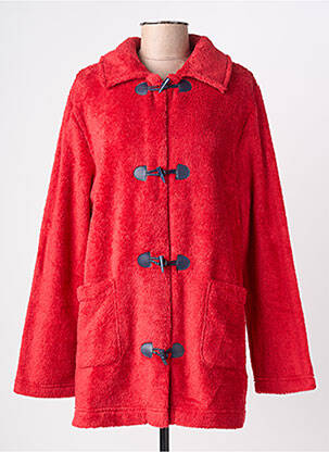 Robe de chambre col chemisier rouge SENORETTA femme