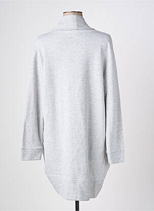 Gilet manches longues col châle gris RINGELLA femme