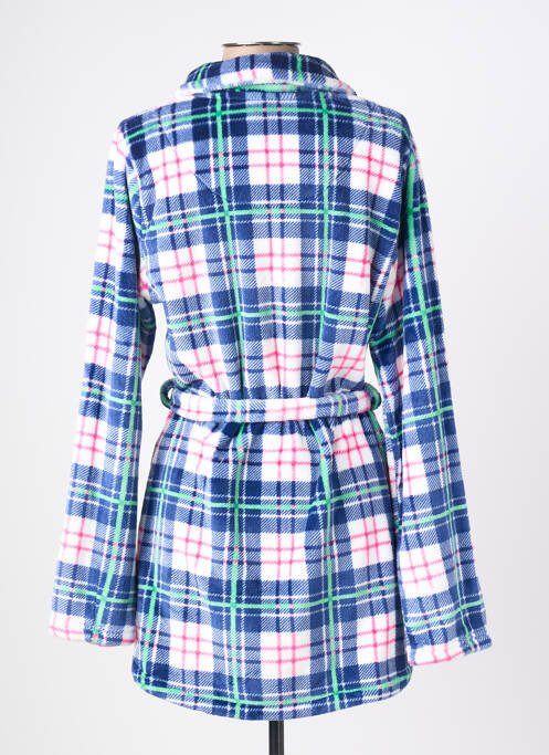 Robe de chambre col chemisier bleu BARANDI femme