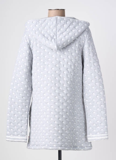 Robe de chambre col v gris VANIA femme