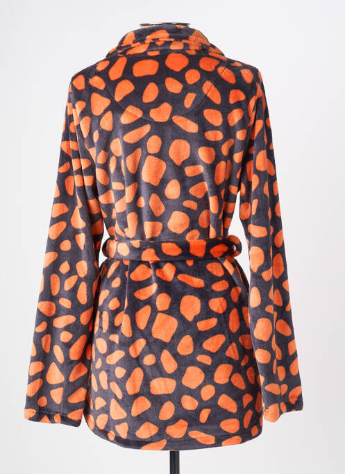 Robe de chambre fermeture zippée sur le devant noir BARANDI femme