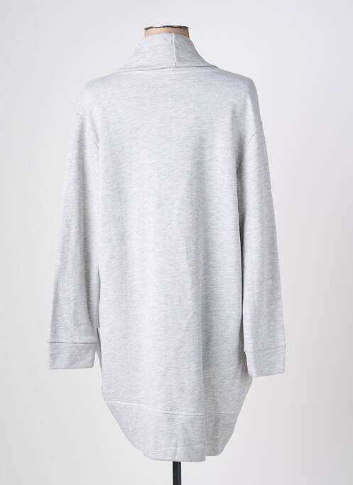 Gilet manches longues col châle gris RINGELLA femme