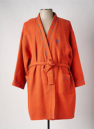 Peignoir col v orange CHRISTIAN CANE homme