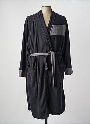 Robe de chambre poches noir ATHENA homme