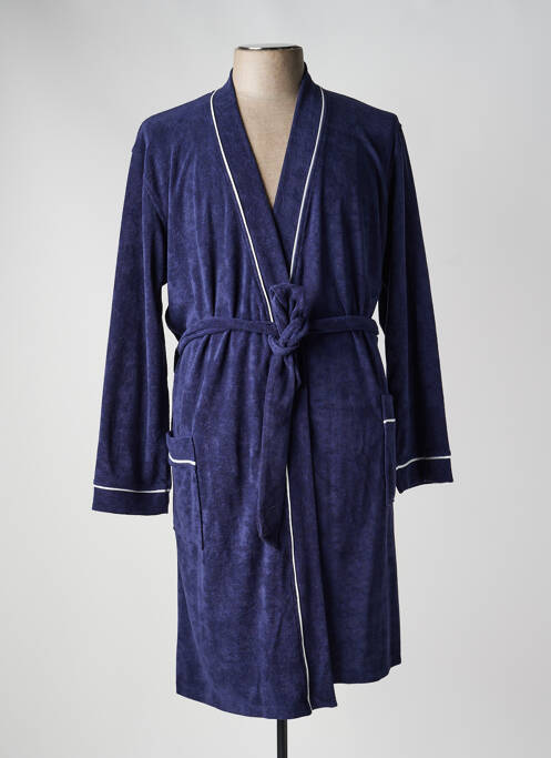 Robe de chambre col v bleu RINGELLA homme