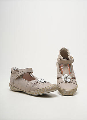 Bottillons fermeture scratch bout rond gris LE LOUP BLANC fille