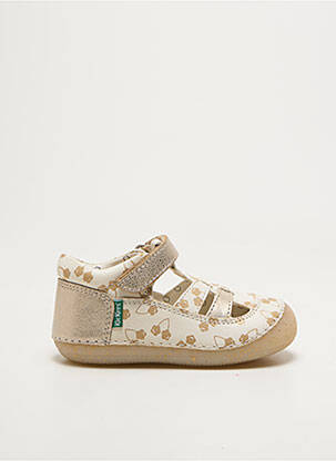 Bottillons fermeture scratch bout rond or KICKERS fille