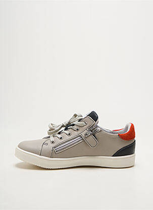 Baskets semelle amovible bout rond gris GBB garçon
