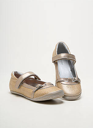 Ballerines  bout rond or LE LOUP BLANC fille
