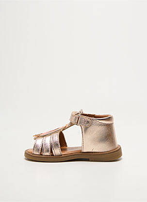 Sandales/nu pieds tissage satiné chiquet rose GBB fille