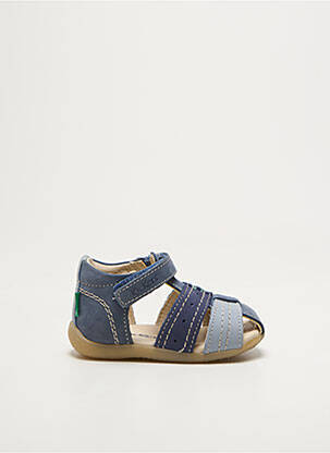 Sandales/nu pieds bout rond bout rond bleu KICKERS garçon
