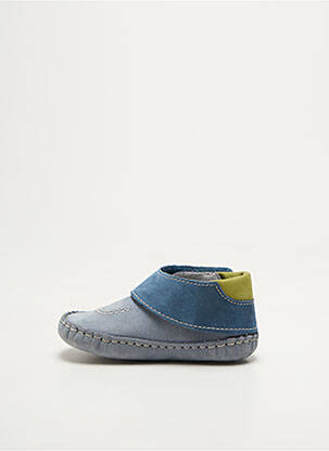 Chaussons/pantoufles semelle extérieure cuir bout rond bleu KICKERS garçon