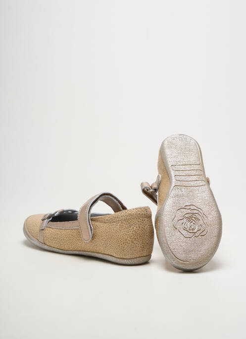 Ballerines  bout rond or LE LOUP BLANC fille
