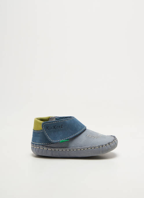 Chaussons/pantoufles semelle extérieure cuir bout rond bleu KICKERS garcon
