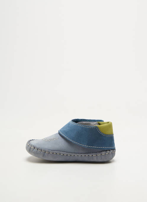 Chaussons/pantoufles semelle extérieure cuir bout rond bleu KICKERS garcon