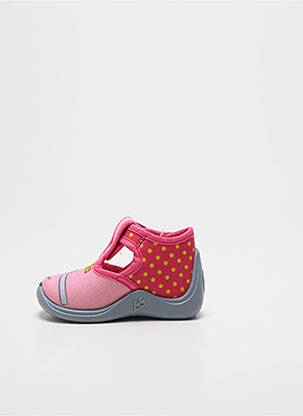 Chaussons/pantoufles semelle amovible bout rond rose BABYBOTTE fille