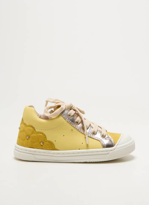 Baskets voute plantaire bout rond jaune BABYBOTTE fille