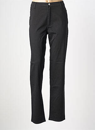 Pantalon slim tissage popeline taille normale noir COWEST femme