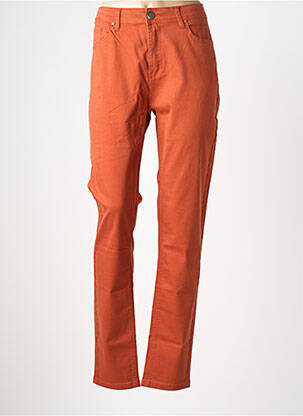 Jeans coupe slim tissage brut taille normale orange TELMAIL femme