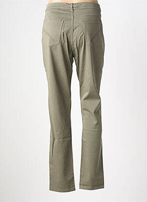 Pantalon slim tissage popeline taille normale vert IMPAQT femme