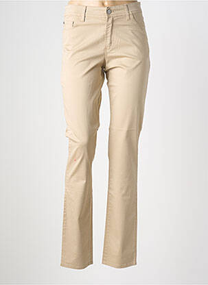 Pantalon slim stretch taille normale beige COWEST femme
