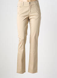 Pantalon slim stretch taille normale beige COWEST femme