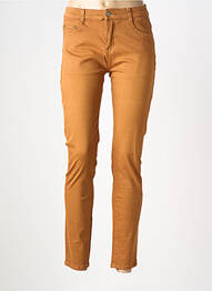 Jeans skinny tissage brut taille normale marron KALISSON femme