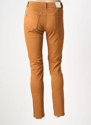 Jeans skinny tissage brut taille normale marron KALISSON femme