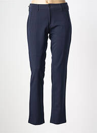 Pantalon chino tissage popeline taille normale bleu DESGASTE femme