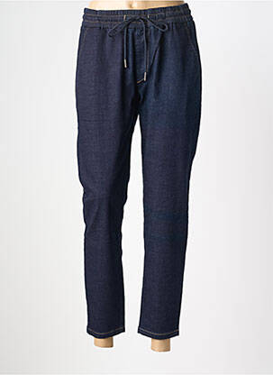 Pantalon 7/8 taille élastique taille normale bleu TINTA femme