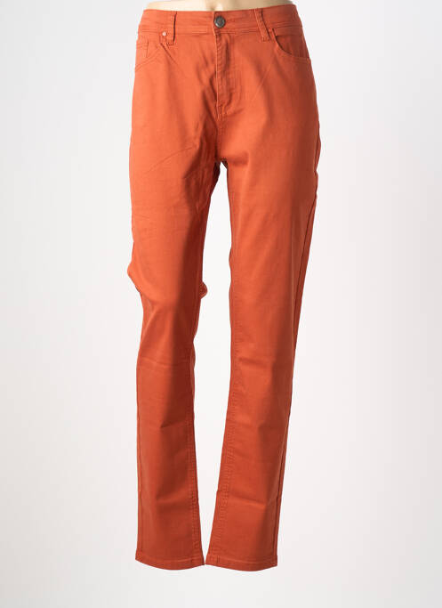Jeans coupe slim tissage brut taille normale orange TELMAIL femme
