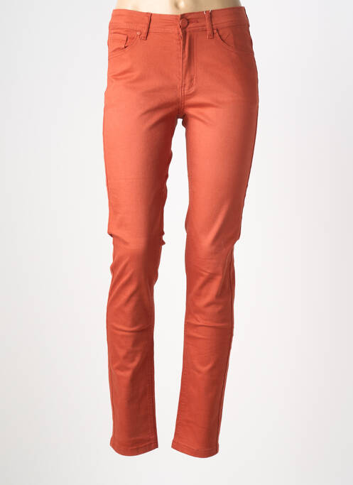 Jeans skinny tissage brut taille normale orange TELMAIL femme