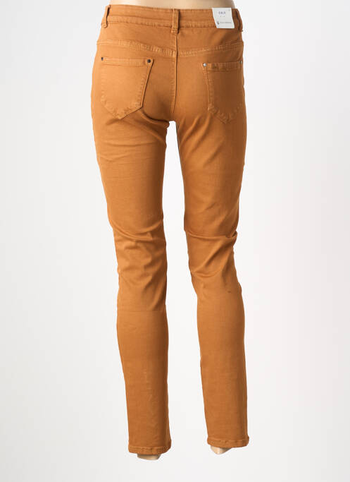 Jeans skinny tissage brut taille normale marron KALISSON femme