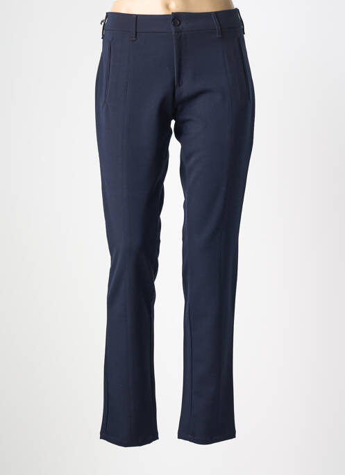 Pantalon chino tissage popeline taille normale bleu DESGASTE femme